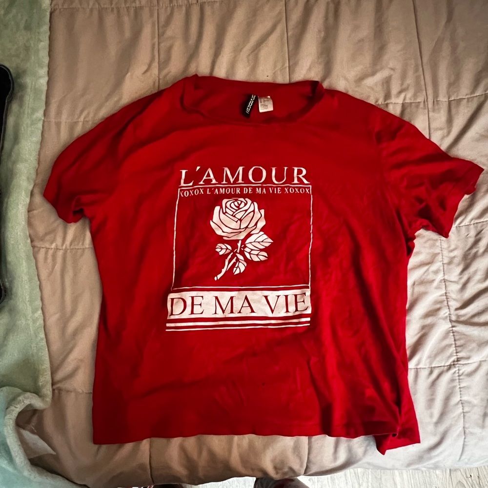 H&M Divided Red Short-sleeve T-Shirt